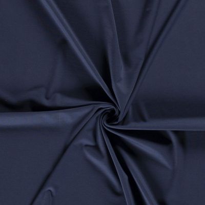 Tissu Jersey Viscose Nylon Bleu jean - Par 10 cm