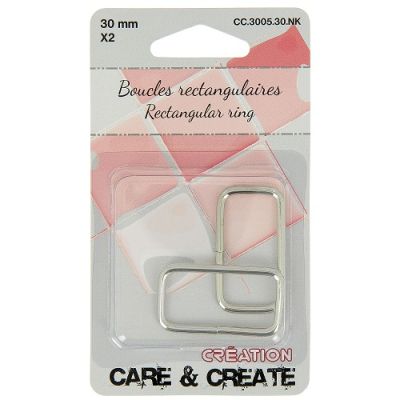Boucle de réglage 30 mm Argent x2 - Care &amp; create