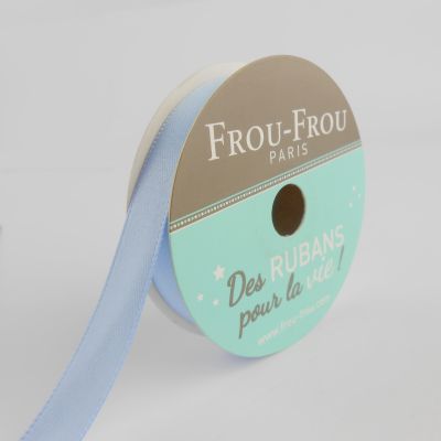 Bobinette Ruban Satin double face Frou-Frou Céleste - 9 mm x 6 mètres