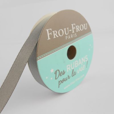 Bobinette Ruban Satin double face Frou-Frou Ciel d&#039;orage - 9 mm x 6 mètres