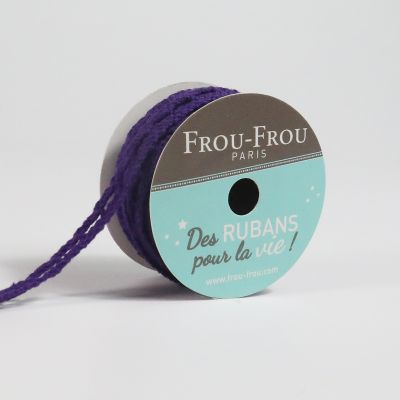 Bobinette Ruban Dentelle Frou-Frou Prune delicate - 10 mm x 4 mètres