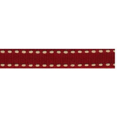 Galon Surpiqué Rouge Surpiqué Beige x1m