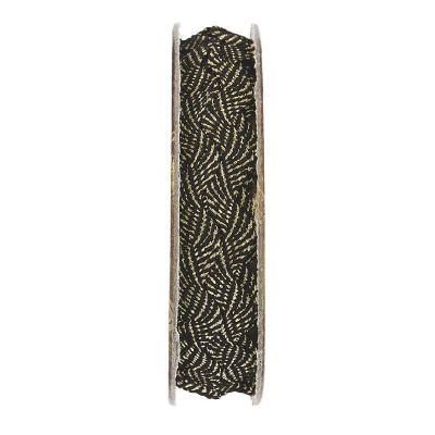 Serpentine Noir et or - bobinette 2m