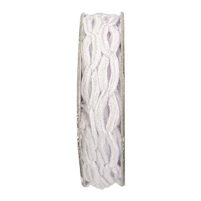 Cordon forme chaine Blanc - bobinette 2m
