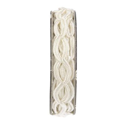 Cordon forme chaine Ecru - bobinette 2m