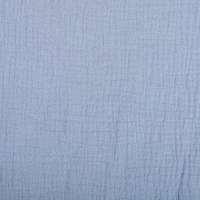 Tissu Double gaze de coton uni Bleu ciel - Par 10 cm
