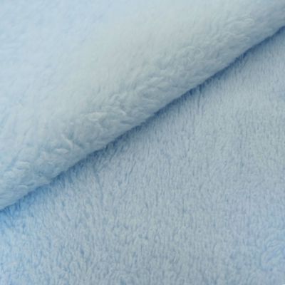 Tissu Doudou uni Bleu ciel x10cm