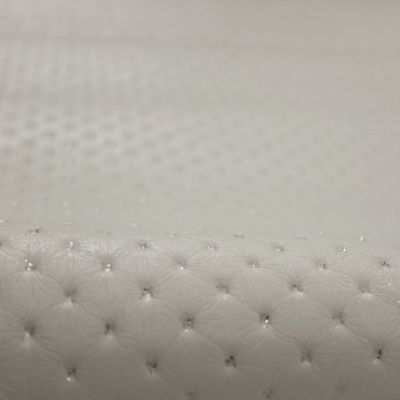 Simili cuir Strass Blanc - Par 50 cm