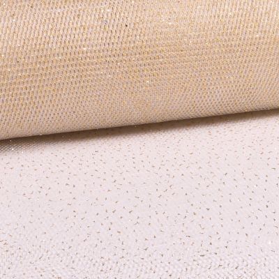Tissu Tulle Strass Pailettes Ecru - Au mètre