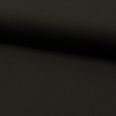 Tissu Voile de coton uni Bio Noir - Par 10 cm