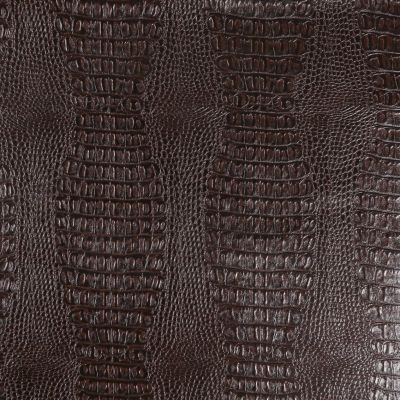 Tissu Simili cuir Crocodile Chocolat  - Par 50 cm