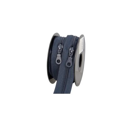 Fermeture nylon non séparable N°5 avec curseurs Bleu marine - Au mètre