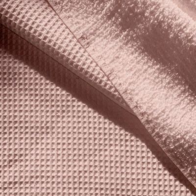 Tissu Nid d&#039;abeille envers Eponge CosyWave Rose poudré - Par 10 cm