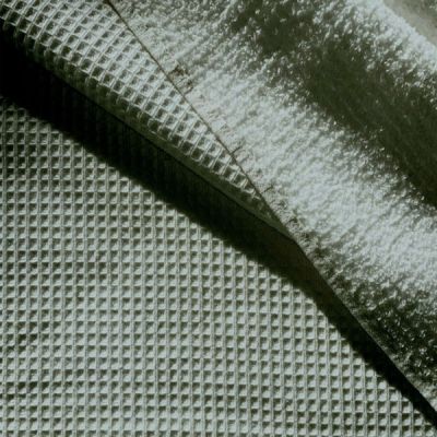 Tissu Nid d&#039;abeille envers Eponge CosyWave Vert d&#039;eau - Par 10 cm