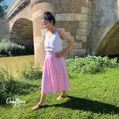 Kit Couture Craftine Jupe Pivoine Vichy