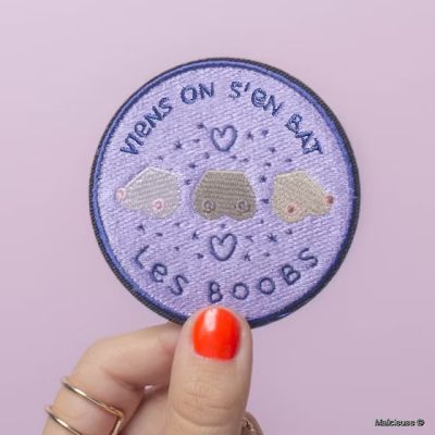 Ecusson Thermocollant &quot; Viens s&#039;en Bat Les Boobs &quot;