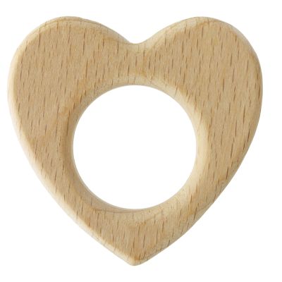 Anneau de dentition bébé en bois Com&#039;1 idée - Coeur
