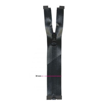 Fermeture à glissière YKK séparable imperméable Noir - 70 cm