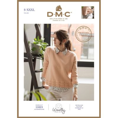 Modèle pull Tricot femme DMC Laine Woolly