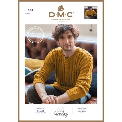 Modèle pull Tricot homme DMC Laine Woolly