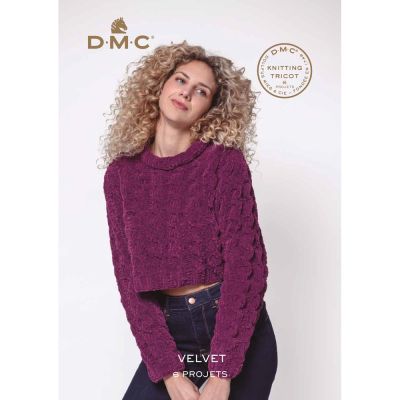 Livre 8 modèles Tricot DMC Fil Velvet