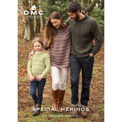 Livre de patrons tricot pour la famille DMC Mérino