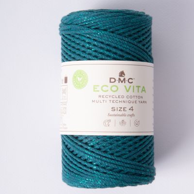 Fil Eco Vita – Métallisé - Coton Recyclé Taille 4 Canard