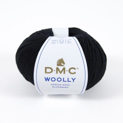 Fil laine Woolly DMC Noir N° 02