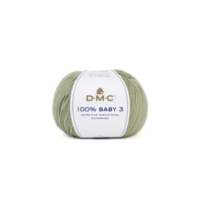 Fil Laine 100% Baby 3 DMC Vert amande N° 140