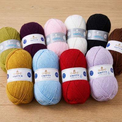 Fil à tricoter Knitty 6 DMC - 10 Couleurs