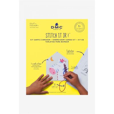 Kit carte à broder enfant DMC - Zèbre 13x17 cm