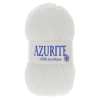 Pelote de fil à tricoter Azurite 50g - Blanc