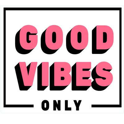 Sticker textile thermo-adhésif  7x7 cm - Good vibes