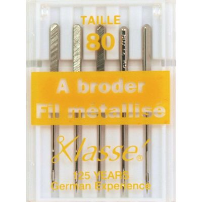 Aiguilles Machine A broder / Fil métallisé 80/12 - Klassé