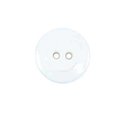 Bouton Alejandro incurvé 18 mm - Blanc