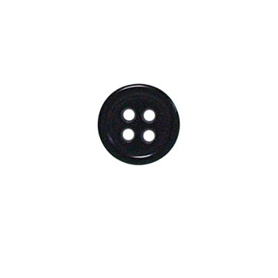 Bouton Alexander unis nacré 12 mm - Noir