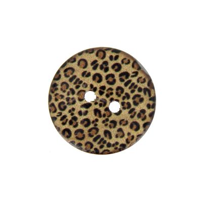 Bouton bois Léopard Luella 30 mm