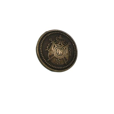 Bouton Pablo écusson en métal 15 mm- Bronze
