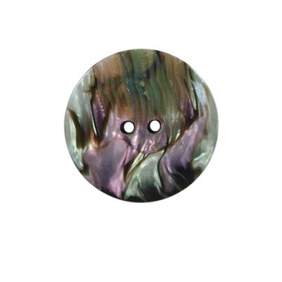 Bouton nacré plat Thierry 22 mm - Vert