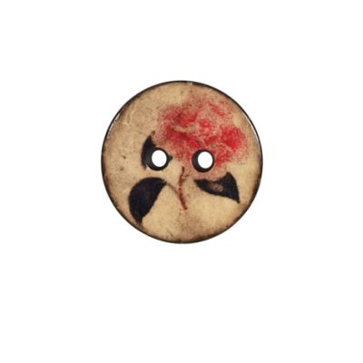 Bouton rose Marcel en bois 18 mm