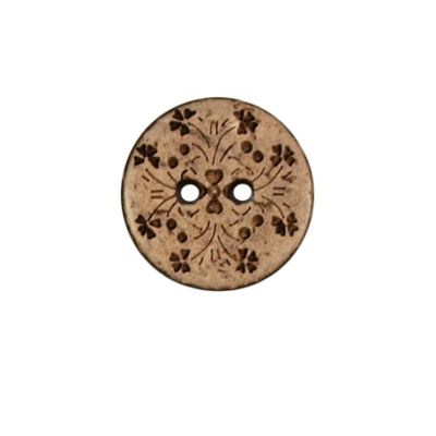 Bouton bois petite fleur Christian 18 mm
