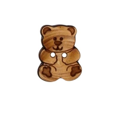 Bouton petit ourson en bois 15 mm