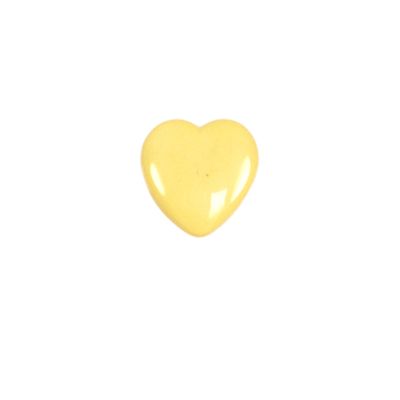 Bouton Jimmy cœur brillant 12 mm - Jaune