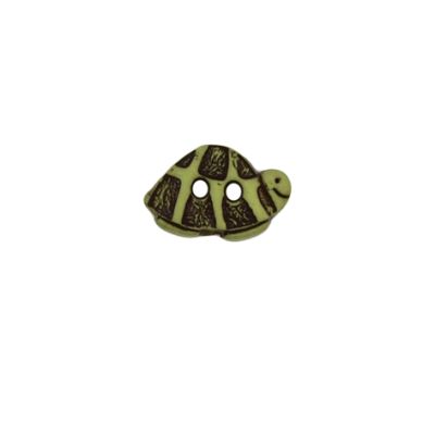 Bouton tortue 14 mm - Vert