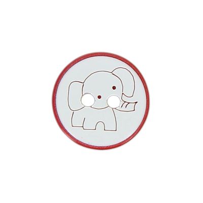 Bouton éléphant 12 mm - Rouge