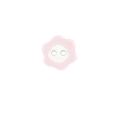 Bouton Stella fleuris 12 mm - Rose clair