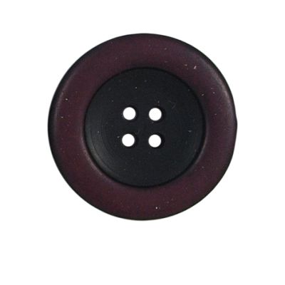 Bouton bicolore Giorgio 27 mm - Bordeaux