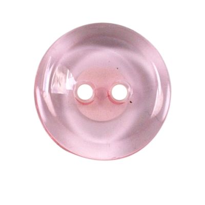 Bouton Cristobal transparent 27 mm - Rose clair