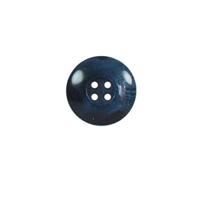 Bouton incurvé nacré Vera 14 mm - Bleu