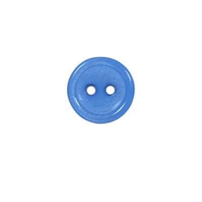 Bouton cuvette unis 12 mm - Bleu